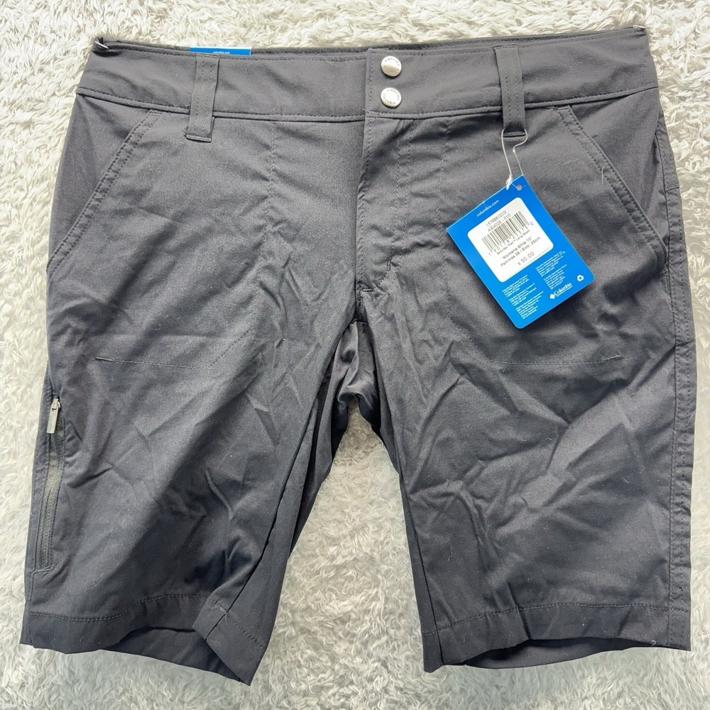 Columbia Shorts Womens 6 Black Saturday Trail Long Performance Hiking 10" - Picture 8 of 8